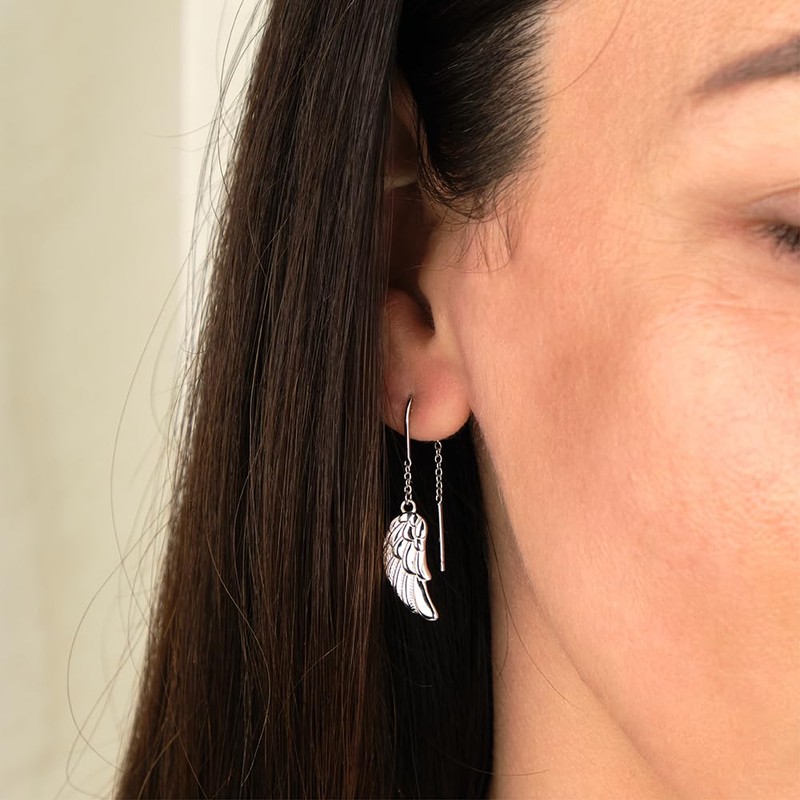 Engelsrufer ERE-FLYWING-ST Women's Stud Earrings Angel Wings Sterling Silver with
