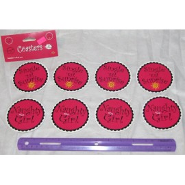 Beistle Bachelorette Coasters 8/pk 3.5 inch #57151