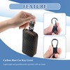 SSNNUU Car Key Cover,Carbon Fiber Car Key Fob Protector,Leather Key
