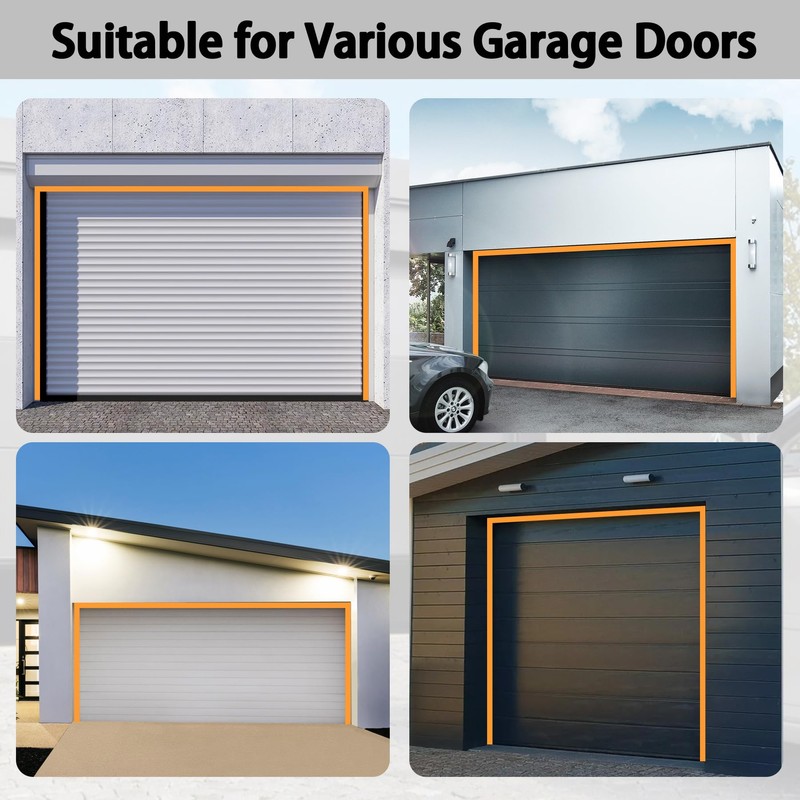 Taaizau 32.8ft Universal Garage Door Top and Sides Seal Strip,