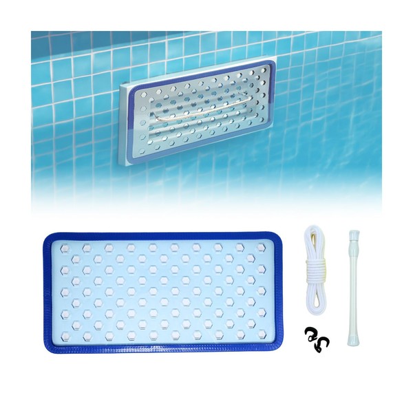 Juglok Pool Skimmer Screen Guard Cover,Blue,Acrylic,7.87"x 15.74", Fit Over All