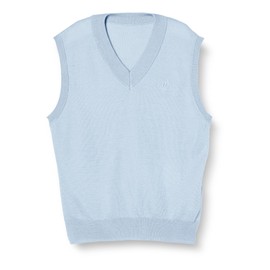 Lepi Mario Sweater Vest, Color Knit Vest, Girls, SAX