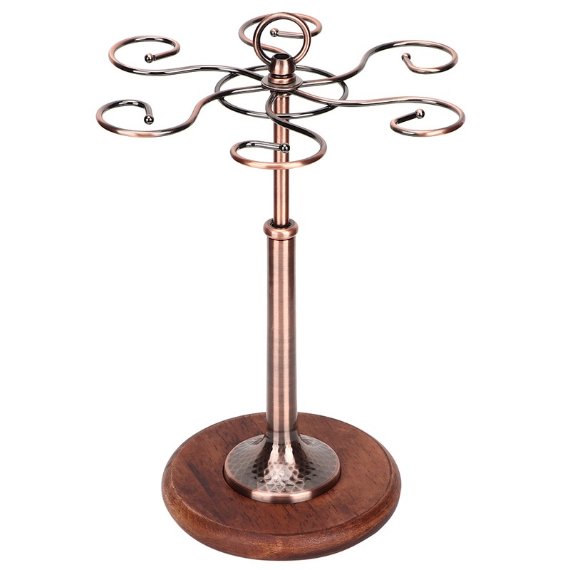Desktop Iron 6 Bottles Wine Cup Rack Glass Holder Display