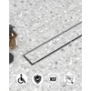 HTOH Shower Drain Offset for Bathroom: 18-Inch Brushed Nickel Linear