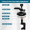 Xastro 2-Port/3-Port Pool Valve Rebuild Complete Kit with Diverter Valve