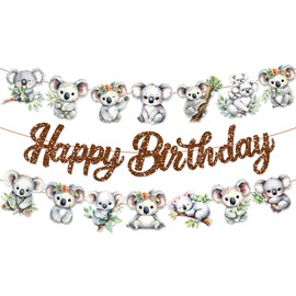3 Piece Koala Themed Banner Set, Indoor/Outdoor Decorative Banners, Perfect for Birthdays, Weddings, Graduations, and Other Outdoor Celebrations