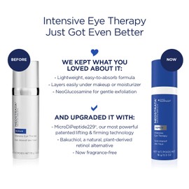 NEOSTRATA SKIN ACTIVE Intensive Eye Therapy, Anti Aging Under Eye Ceam, Treats Dark Circles, Puffiness, Fine Lines and Wrinkles with Hyaluronic Acid, Peptides and Bakuchiol, 0.5 oz