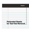 STAPLES Notepads, 8.5-inch x 11.75-inch, Wide Ruled, White, 50 Sheets/Pad,