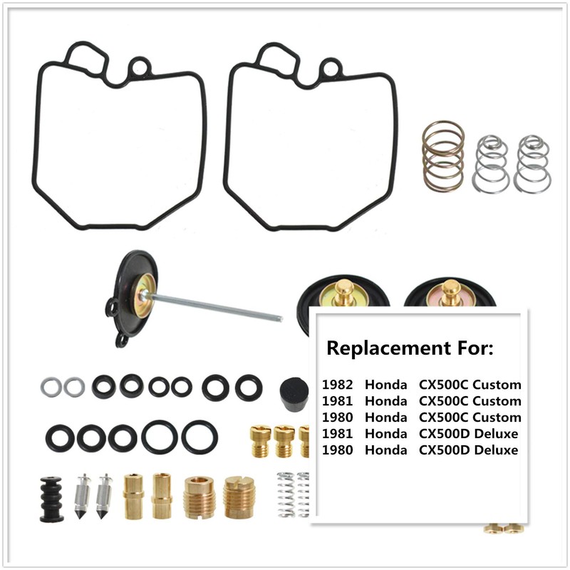 2-Pack Carburetor Carb Repair Kits Replacement for Honda CX500C CX500