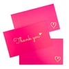 RXBC2011 100 Little Thank You Cards Gold Heart Design Bulk