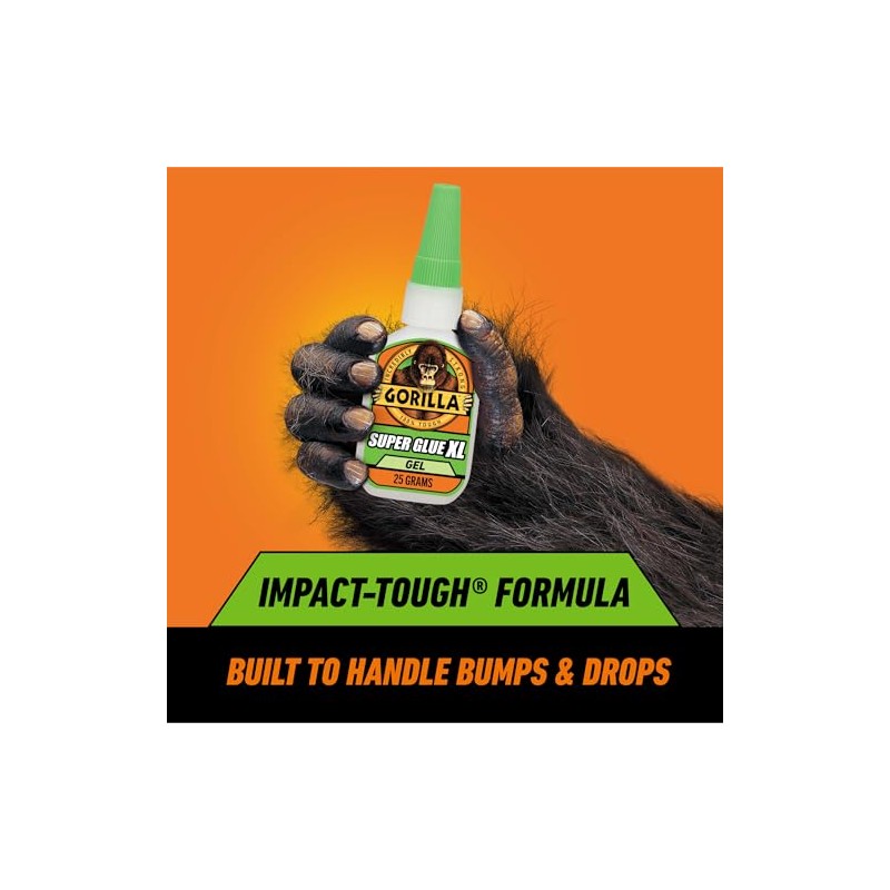 Gorilla Super Glue Gel XL, 25 gramos, transparente, (paquete de