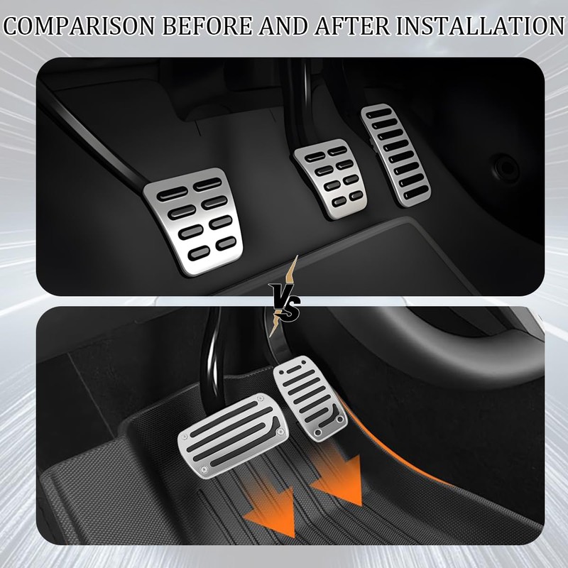 TNAIYH 2PCS Non-Slip Car Pedal Covers, Automatic Vehicle Gas and