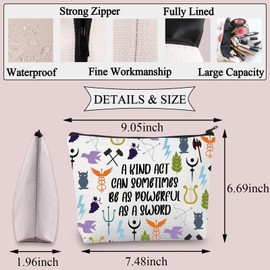 PLITI Percy Fan Gift Pegasus Zeus Gift Camp Half-Blood Gift Percy Merch Bookish Makeup Bag Horror Novel Lover Gift, Powerful Swordu, Fashionable