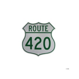 US HIGHway Route 420 Embossed Metal Sign Funny Weed Humor Wall Decor
