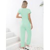 Missufe Women's Crop Top and Jogging Bottoms Tracksuit Lounge Sports