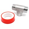 GDFYMI Tee Pipe Fitting, 1Inch Stainless Steel 3 Way Male