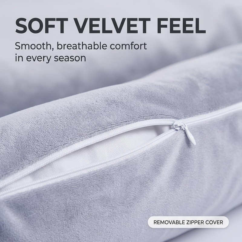 Velvet Positioning Cushion, Position Pad, Ergonomic Crescent Leg Elevation Pillow