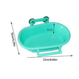 Roczential Bird Bath for Cage,Parrot Bird Bath,Bird Bath Tub Bowl Basin Hanging Birdbath Toy,Forparakeets,Cockatiels,Canary,Budgerigar (Green)