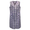 Schuerzenfabrik Button Gown Women's Mixed Fabric Checked Apron Sleeveless Cooking