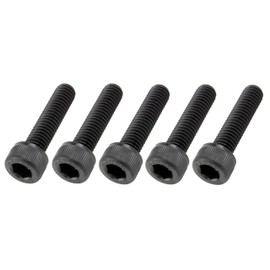 POSH FAITH Motorcycle Accessories Cap Bolts, Stainless Steel, Black, 5 Pieces, M6 x 25 mm, 900625-K1
