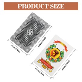 Ambercalm 2 Decks Spanish Playing Cards,Barajas Españolas Originales,Cartas Españolas,Briscas Cards Puerto Rico,Baraja Española De Plastico,Mexican Playing Cards with Boxes