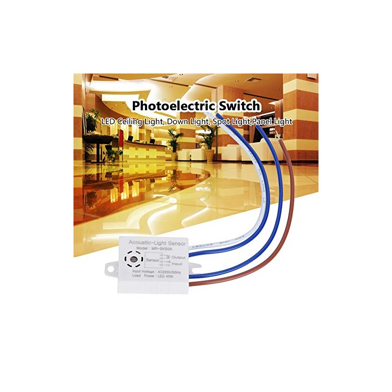 Sensor LED Módulo con Detección Automática y Control de Sonido