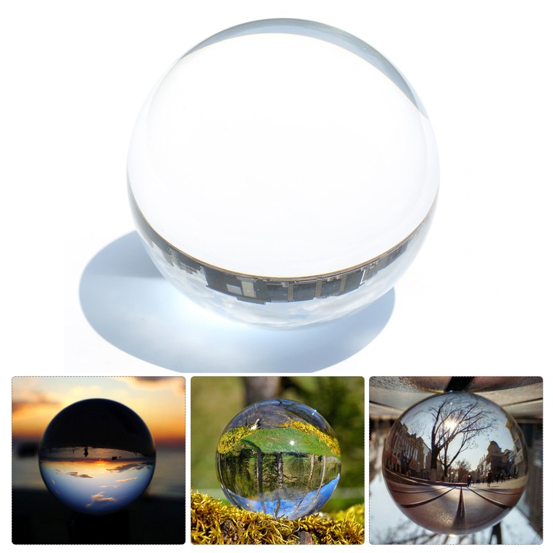 80mm Transparent Sphere K9 High Purity Photography Crystal Lens Ball