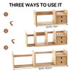 KIRIGEN Wood Adjustable Desk Orangizer Storage Expanable Desktop Bookshelf Fully