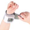Wrist Blood Pressure Monitor Adjustable Cuff Large LCD Display Digital