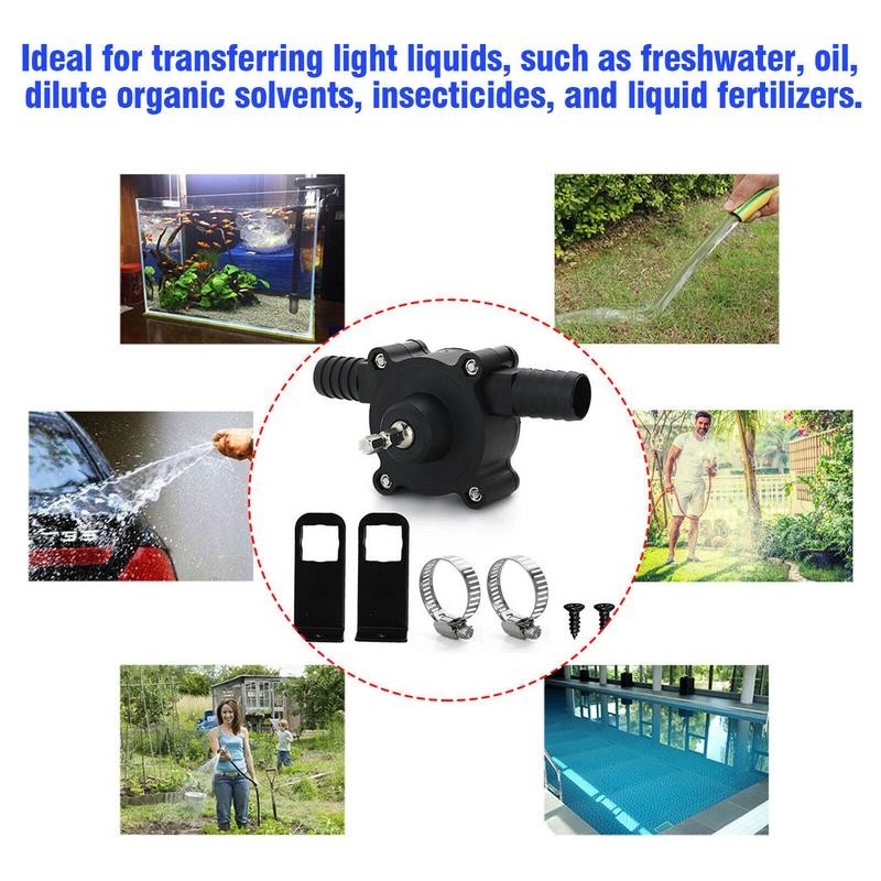 SJAPCK Electric Hand Drill Drive Self Priming Pump Water Oil