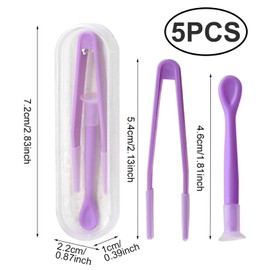 Fizzix 5-Pack Contact Lens Remover and Inserter Tool Set - Hygienic, Easy-to-Use, Includes Case, Perfect for Travel