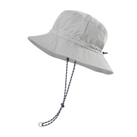 FEICUI Men Women Outdoor Bucket Hat Quick Dry Packable Boonie Hat UV Protection Sun Hat (Light Grey)