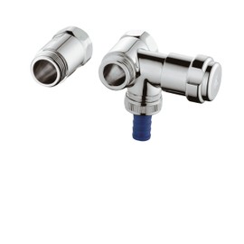 Grohe 41043000 WAS Valve Fitting 1/2-Inch DN 20 with Connector on Right Chrome-Plated