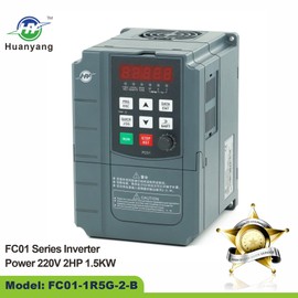Huanyang VFD,Single to 3 Phase,Variable Frequency Drive,1.5kW 2HP 220V Input AC 7A for Motor Speed Control,FC Series