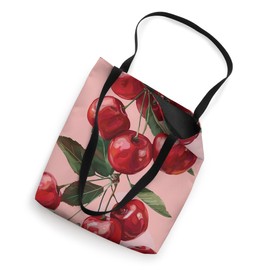 Sweet Cherries Pastel Design - Cute Cherry Pattern Tote Bag