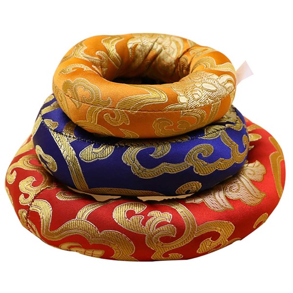 EXCEART Singing Bowl Ring Cushion and Pad Holder - 3pcs
