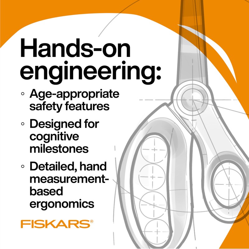 Fiskars 8" Left-Handed Softgrip Teen Scissors for Ages 15+ -