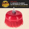 Dura-Gold 6" Abrasive Filament Nylon Bristle Cup Brush - 5/8"