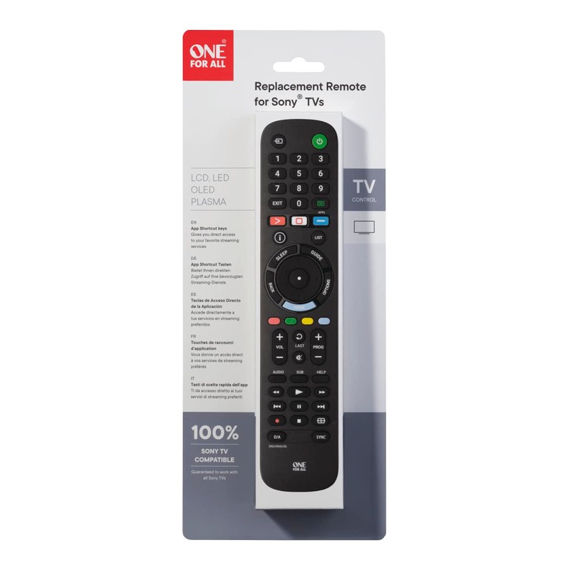 One For All Sony TV Replacement remote – Works with