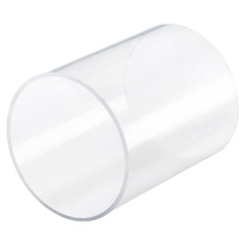 sourcing map PVC transparent tube, inner diameter 74 mm, diameter 80 mm, length 100 mm, acrylic plastic tube for lamp making, floor lamps, furniture