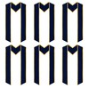Gvhntk 6 Pieces 72 Inch Unisex Graduation Honor Stole Plain