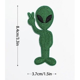 Embroidered Iron On Patch - Alien