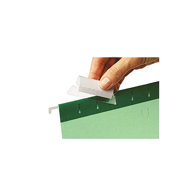 Rexel Tabs and Labels for Rexel Classic Suspension Files, Clear/White,