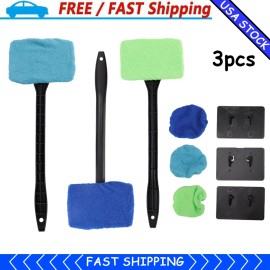 motor_power2024 3 Pack Window Windshield Cleaning Tool Car Wiper Cleaner Glass Brush Easy to Use