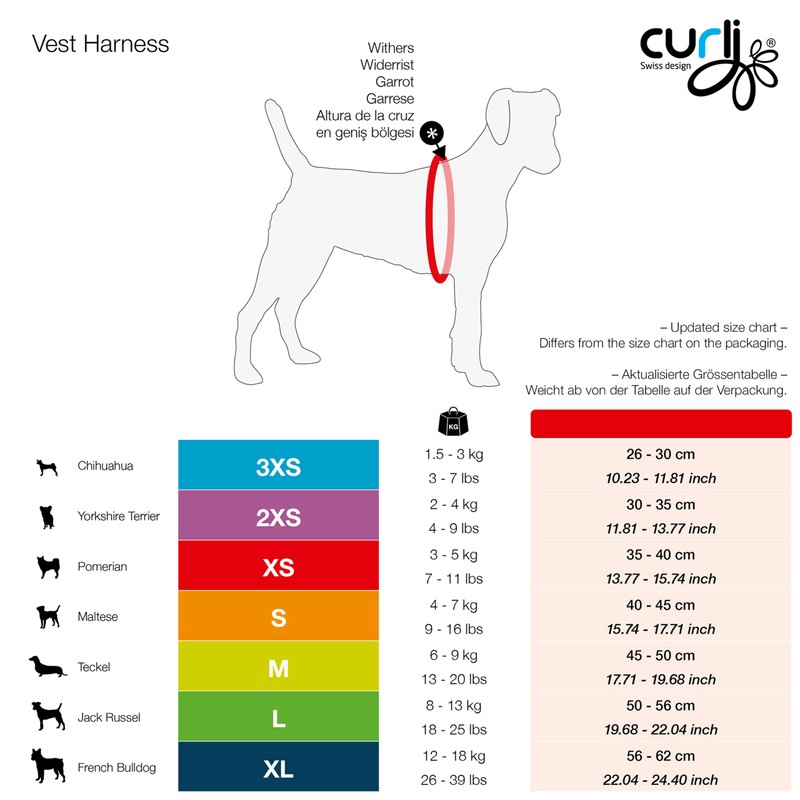 curli Classic Vest Harness Air Mesh with curli D-Ring Buckle,