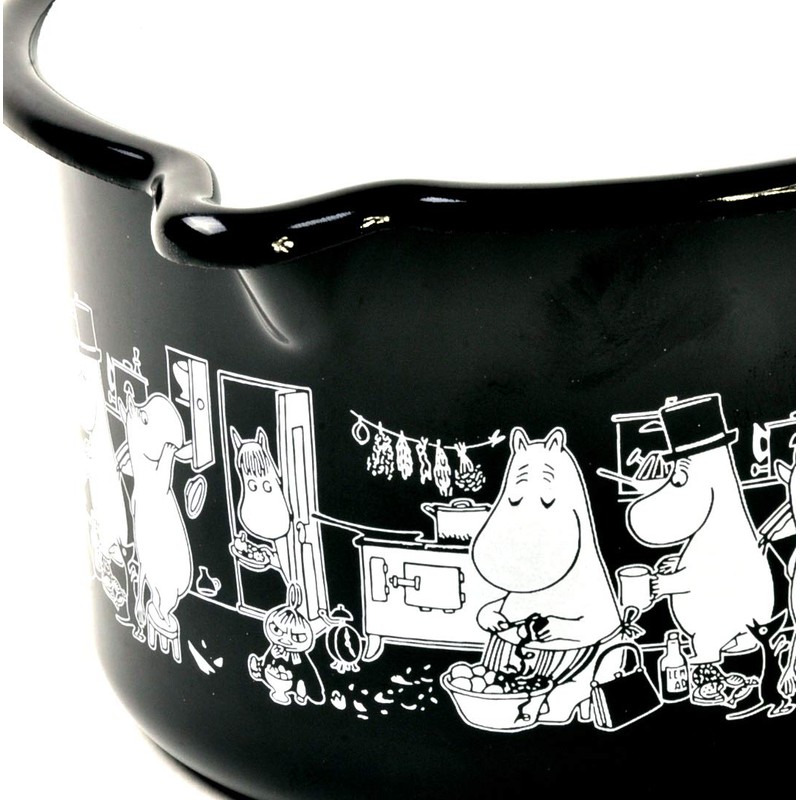 ピー・オー・エス Moomin Muurla Enamel Black Jam Milk Saucepan 約250×105×145mm