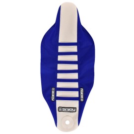 Enjoy MFG 2022-2025 Yamaha YZ 125/250 Seat Cover By Enjoy MFG BLUE WHITE BLUE RIBS #311