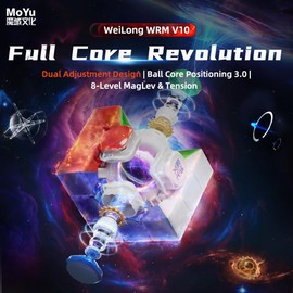 Oostifun MoYu 2024 Weilong WRM V10 M 20 M UV Version 3.0 3 x 3 m Cube Double Adjustment System Nanosurface UV Coated with Cube Bag and a Cube Tripod (Multi Colour)