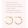 day.berlin Creole Earrings Pink 18 K Gold-Plated Women's Earrings Twisted