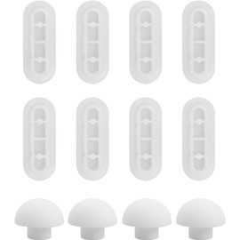 12 Piece Toilet Seat Buffer Set, White Toilet Lid Buffer Reduction, Noise Gaps, Plastic Buffer Toilet Seat, Bumpers, Toilet Seat Buffers, Toilet Lid Stopper, Shock Absorber, for Home, Hotel